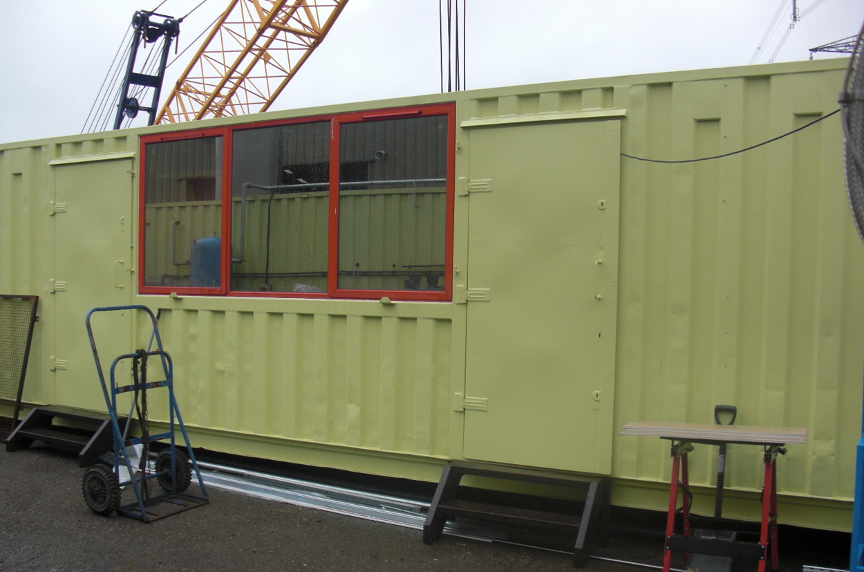 Container shell and observation window