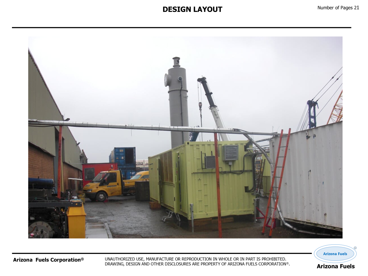 Design layout: container side elevation